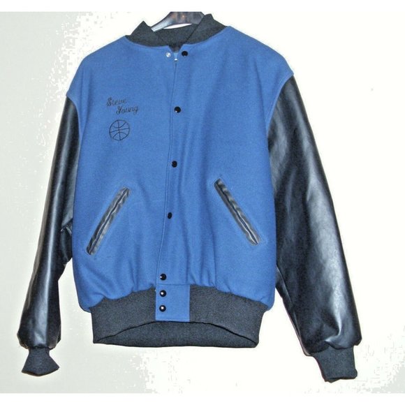 Letterman Jacket by Holloway Varsity Wool/Leather Basketball  Size XL (NWOT) New - Picture 2 of 5